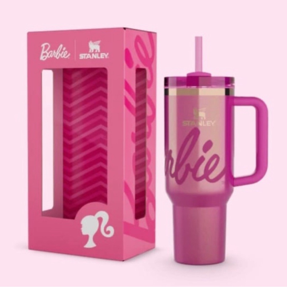 Barbie Stanley (Pink Tumbler with Handle and Straw)